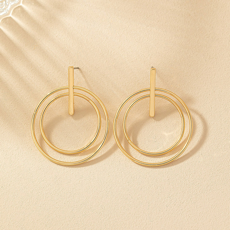 Wholesale Jewelry Simple Style Solid Color Metal Hollow Out Drop Earrings display picture 3