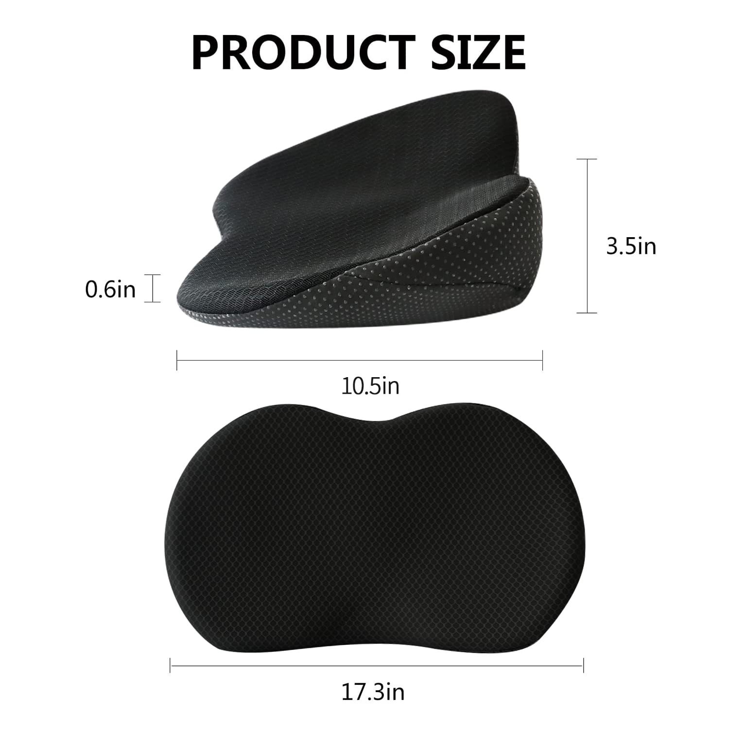 Cross-Border Car Small Seat Cushion for Driving, Universal Butt Pad for All Seasons, Small Waist Pad, Summer Dual-Use Seat Cushion and Lumbar Support
