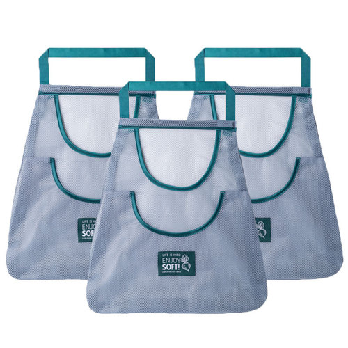 Kitchen multi-functional fruit and vegetable hanging bag ginger and garlic storage wall-mounted head of garlic ginger storage bag breathable mesh bag