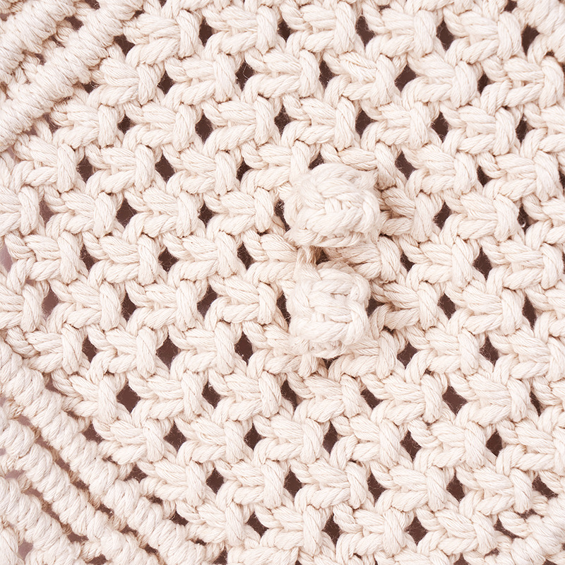 (2개) 국경 간 보헤미안 손으로 짠 코튼 로프 태피스트리 아마존 침실 홈 태피스트리 화이트 코튼 장식 벽