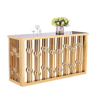 GoldorSilverEuropeandesignstainlesssteelbartable欧式风格