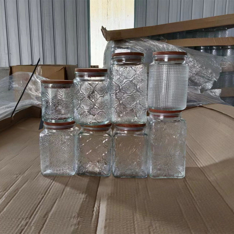 雕花海棠玻璃密封储物罐厨房家用干果零食大容量收纳喜糖罐食品级|undefined