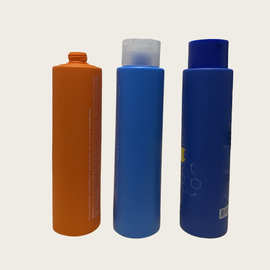 定制480 500ml 塑料hdpe瓶子可加毛绒1升大翻盖洗发露美发空瓶