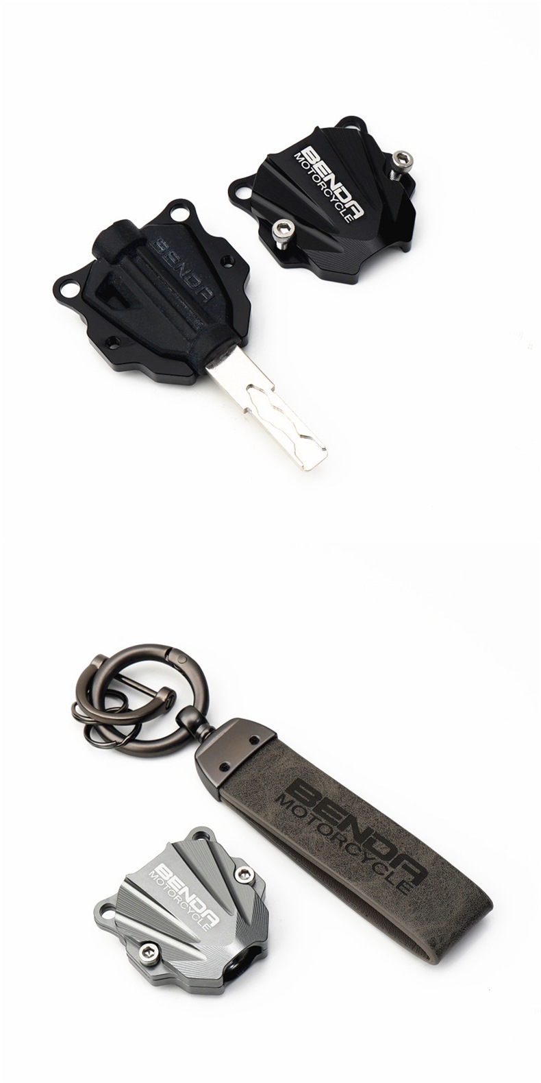 Suitable for Benda Napoleon Chinchilla 450 500 Black Flag 500 Liao 700 Modified Aluminum Alloy Key Shell Buckle