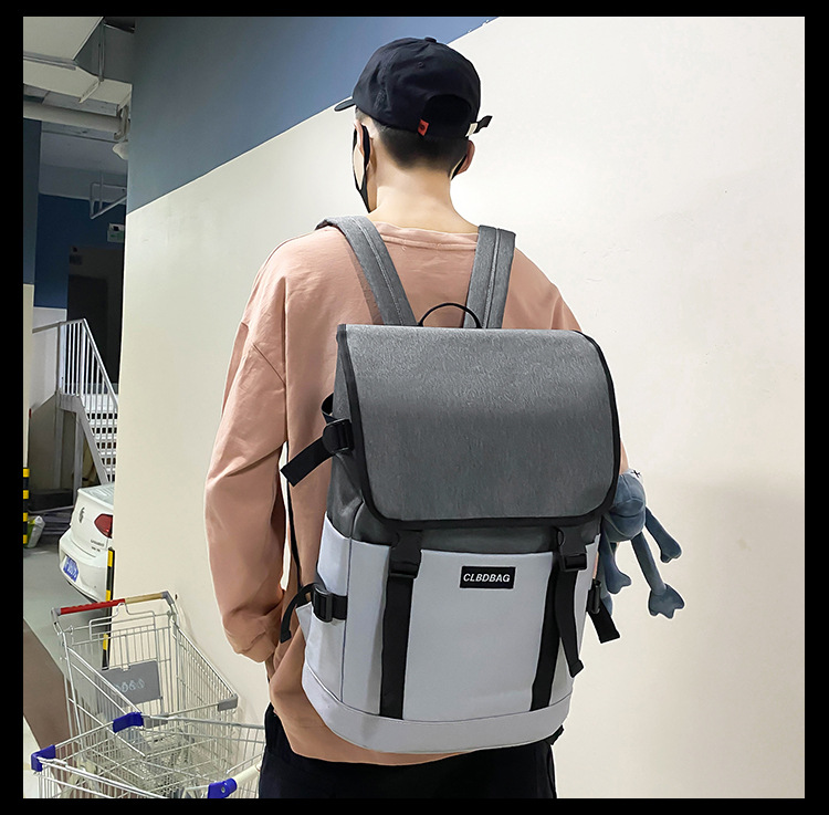 Backpack Korean Fashion Rucksack College Student School Bag Trend Travel Bag Computer Bag display picture 10