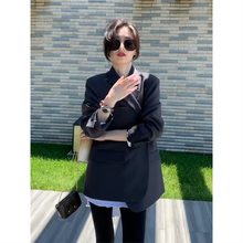 YT1202网红炸街休闲西装外套女薄款春秋小个子设计感小众西服上衣