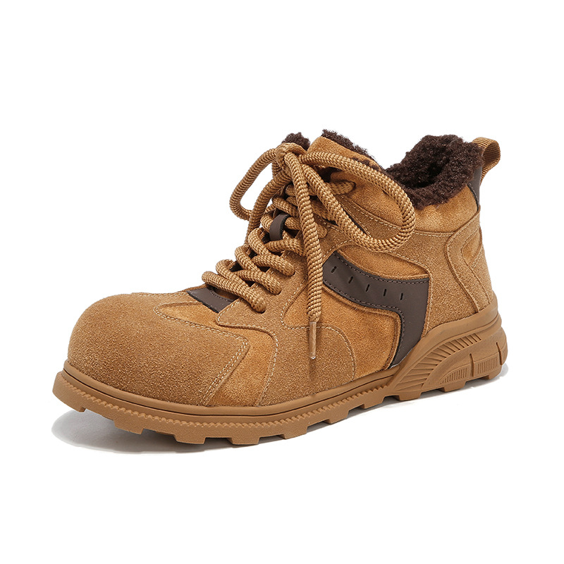 Augu Lion Standing Gao Zapatos casuales de terciopelo para mujeres 2025 nuevas botas de nieve de otoño y invierno zapatos de algodón de capacitación al aire libre