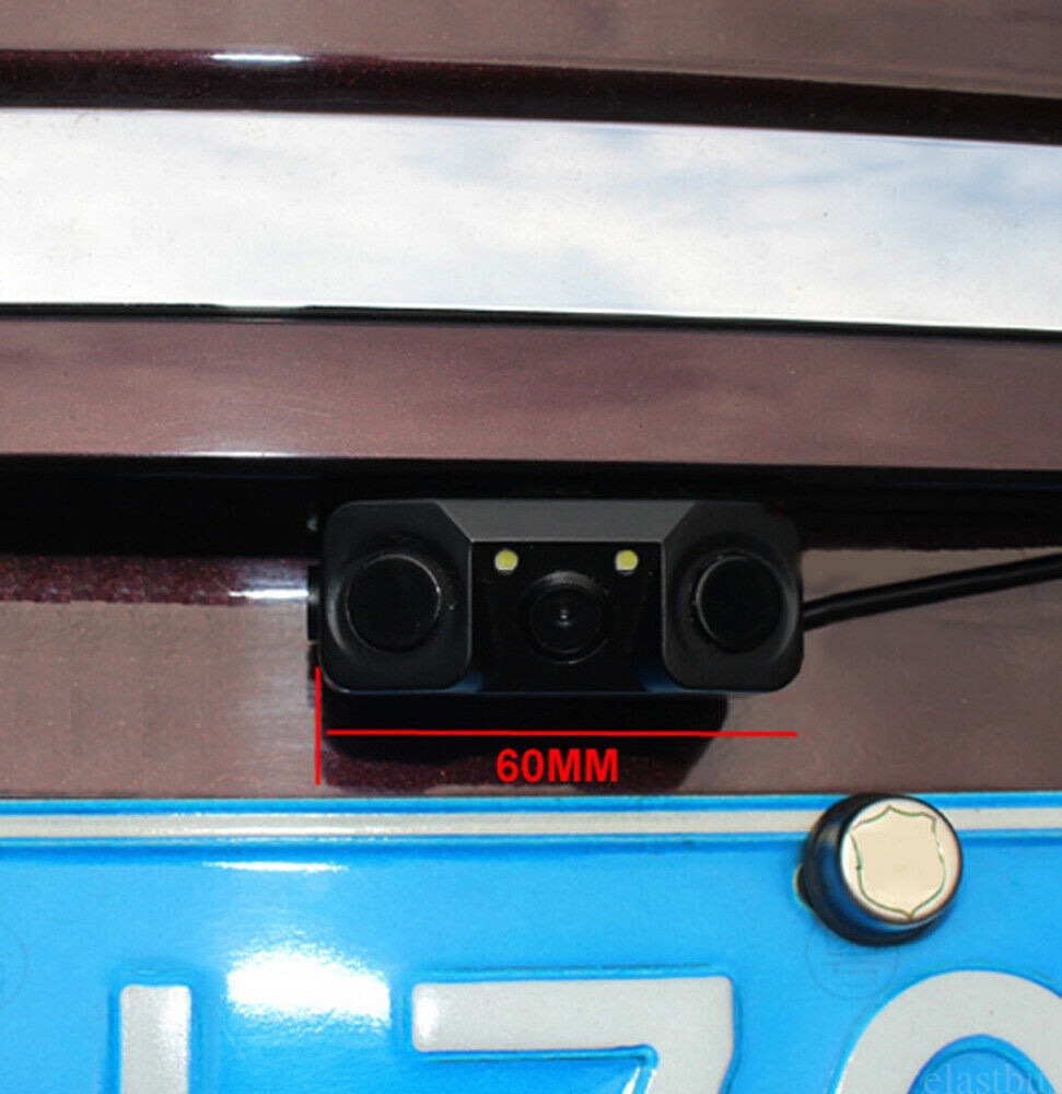 Hd 4.3inch Car Rearview Mirror Monitor + 3-in-1 Parking Radar Sensor Reversing Camera
