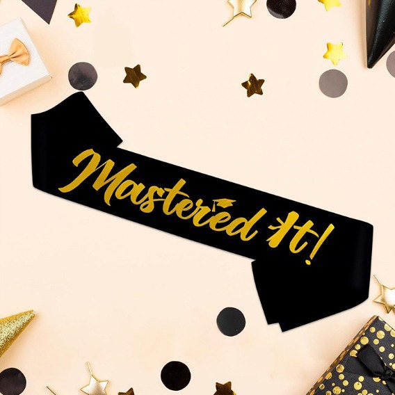 Nuevos productos Mastered it graduation ceremony shoulder strap otorgamiento ceremonia de graduación impresión monocromática shoulder strap