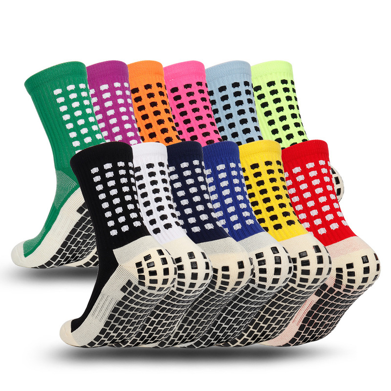 Cross-Border Anti-Slip Football Socks for Men, Mid-Calf Socks with Thickened Towel Bottom, Wear-Resistant Professional Running Sports Socks Wholesale