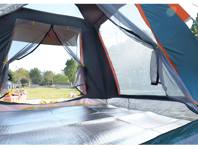 Source wholesale tent outdoor folding camping thickened 5-8 outdoor beach free sunscreen and rainproof camping