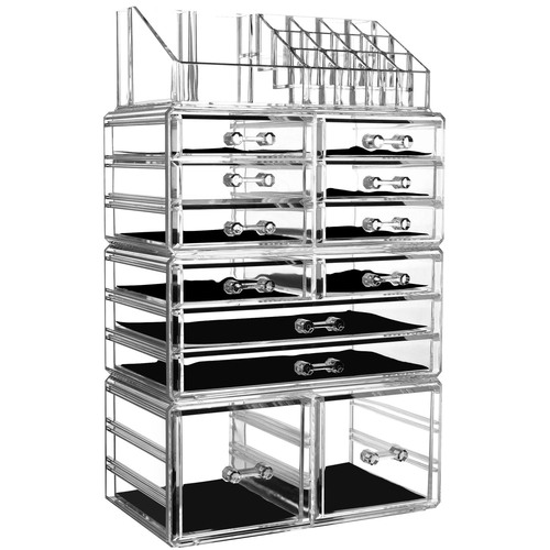 Cross-border acrylic storage box cosmetics multi-layer set transparent skin care product organizer drawer jewelry storage rack