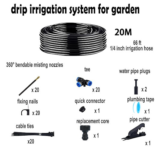 Irrigatore universale automatico per fiori, dispositivo di irrigazione a microirrigazione regolabile, raffreddamento e umidificazione, con spina rapida._voghion.com