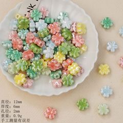 景徳鎮セラミックビーズ小さな新鮮なドーパミン色の花ルースビーズアクセサリー手作り diy アクセサリーネックレスブレスレット