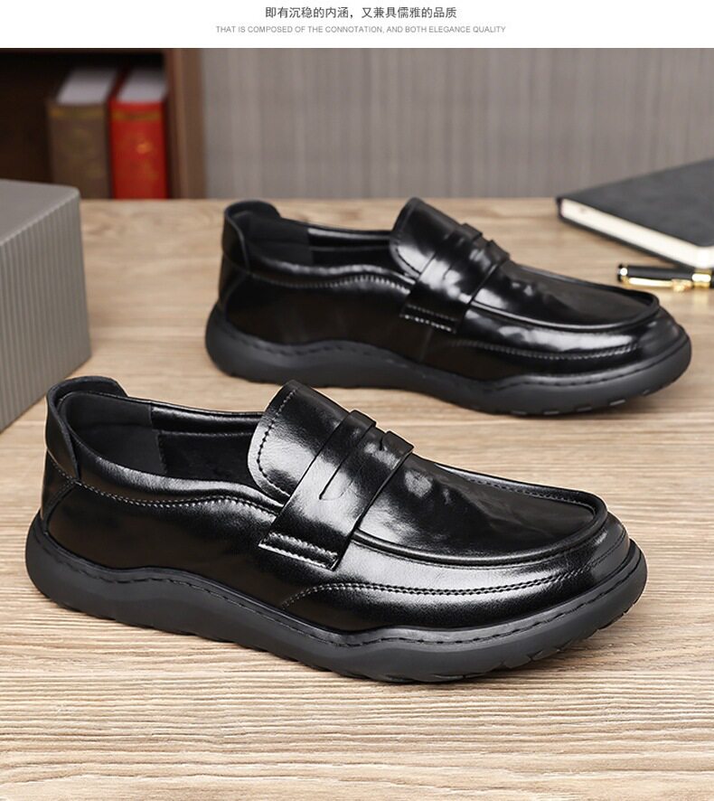Giày lười nam da mềm thoáng khí đục lỗ, đế bằng gót thấp 1–3 cm — Giày bệt bốn mùa, Mẫu mùa hè - đục lỗ thoáng khí chi tiết 19