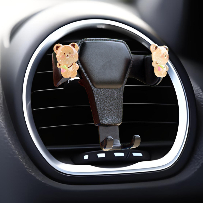 Salida de aire para automóvil Oso brillante, aromaterapia creativa, perfume para automóvil, adornos de dibujos animados, suministros de decoración, suministros para automóvil
