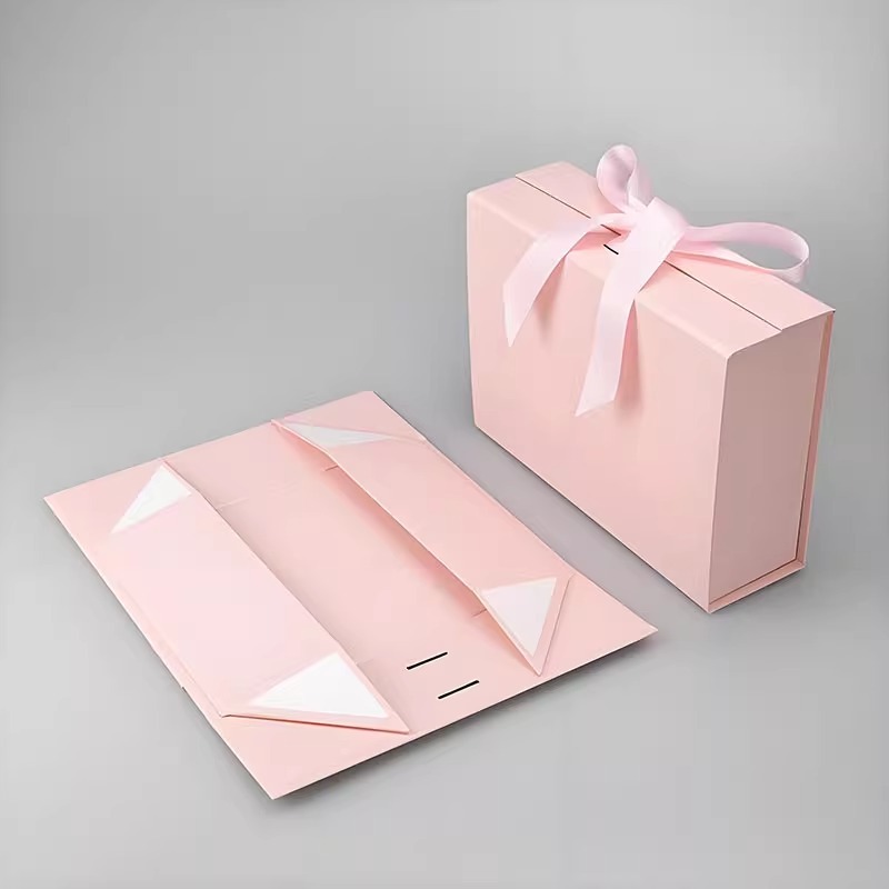 Caja de embalaje plegable de pedido T4, caja de regalo plegable plegable portátil de una pieza, caja de regalo magnética