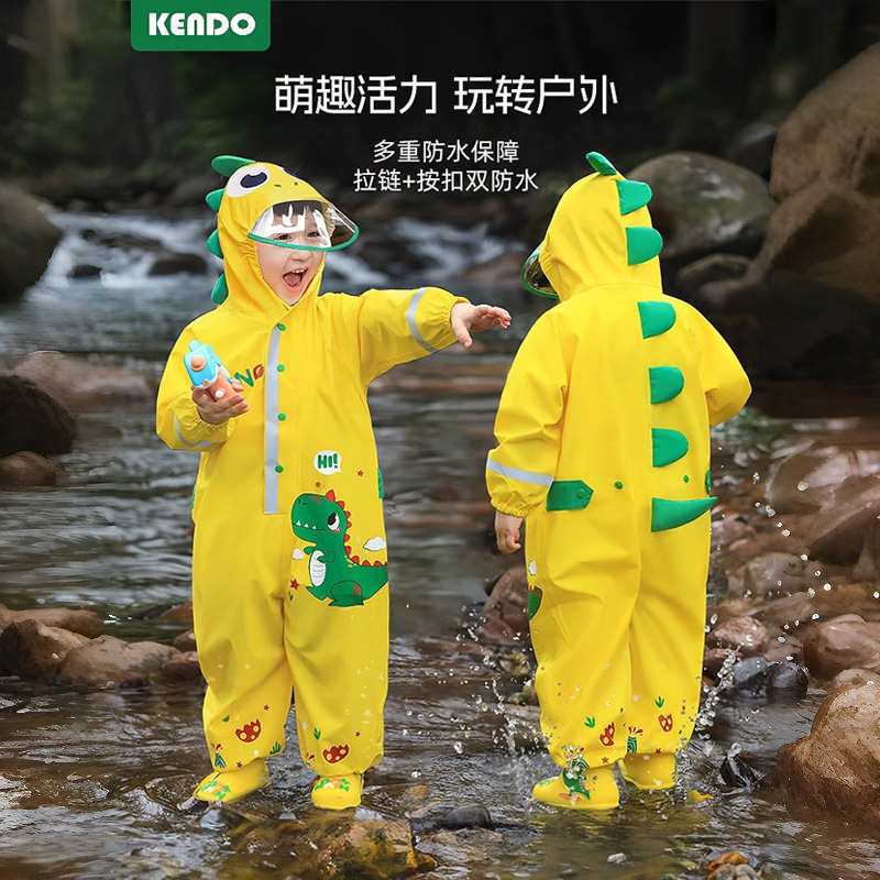 Children's One-piece Raincoat Full-body Rain-proof Cycling Outdoor Bicycle suit Girls Little Boys Kindergarten Babies