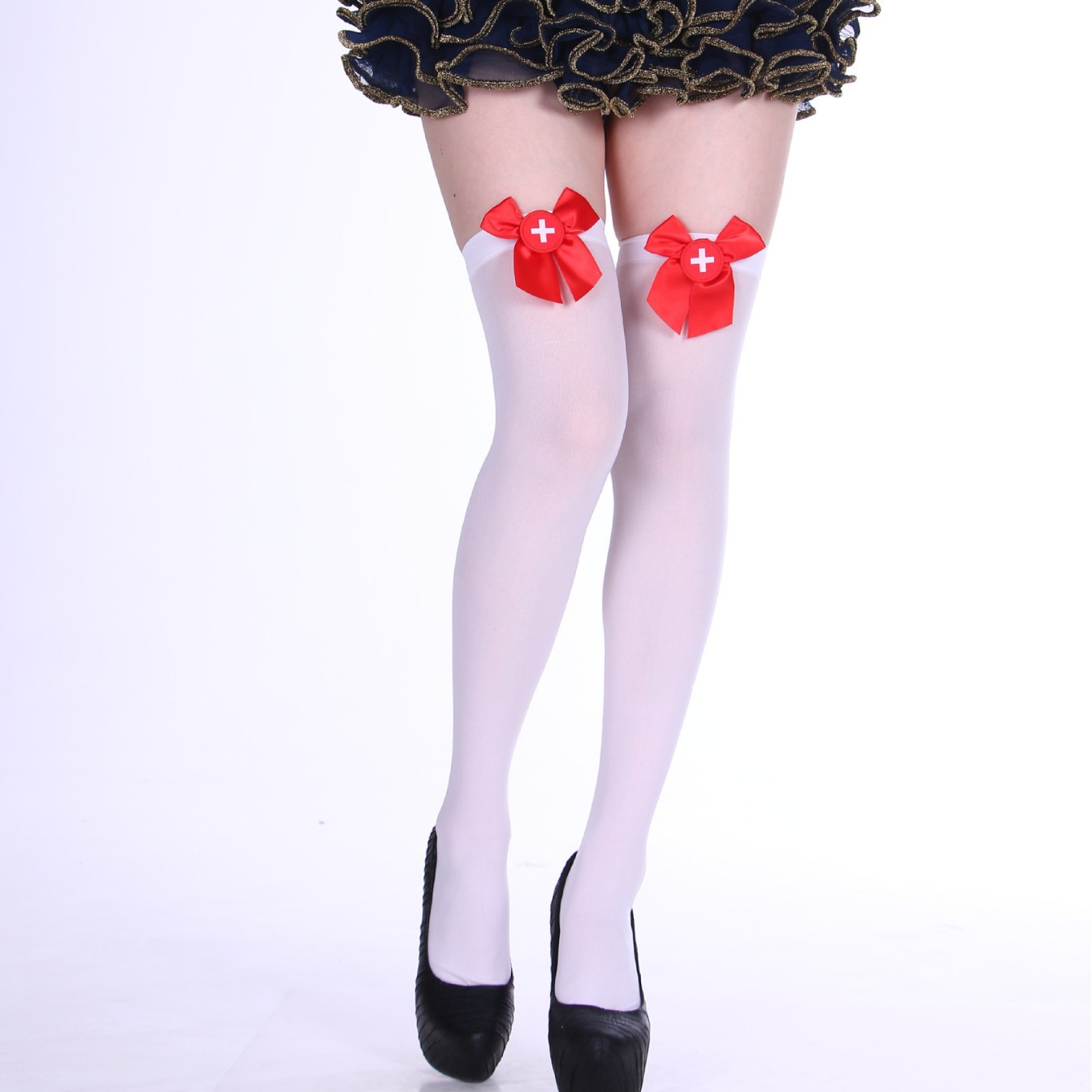 Los fabricantes suministran las medias del Festival del partido de Halloween Festival visten accesorios de ropa calcetines sobre la rodilla calcetines de sangre calcetines de enfermera