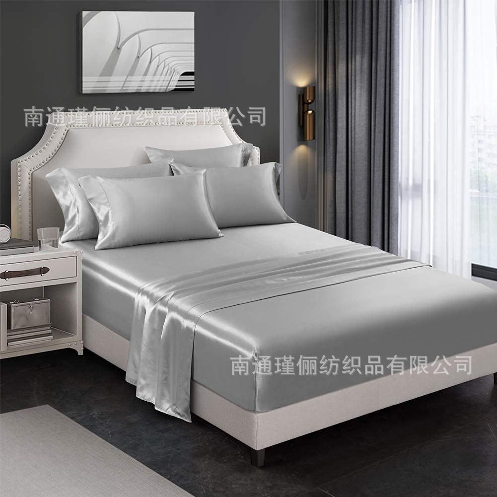Comercio exterior de tres piezas de cuatro piezas de color sólido cama de cama de cama de cama de almohada cubierta fabricantes de ropa de cama al por mayor TFQK