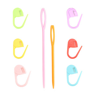 Hand Knitting Tools Accessories Mark Buckle Stitching Needle Plastic Suture Needle Wool Crochet Small Pin Anti-Unlock Buckle
