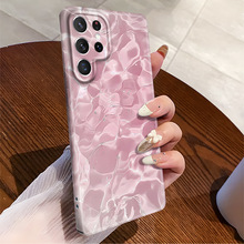 高级感女款水波纹适用手机壳三星s24Ultra保护套s23创意菲林壳s25