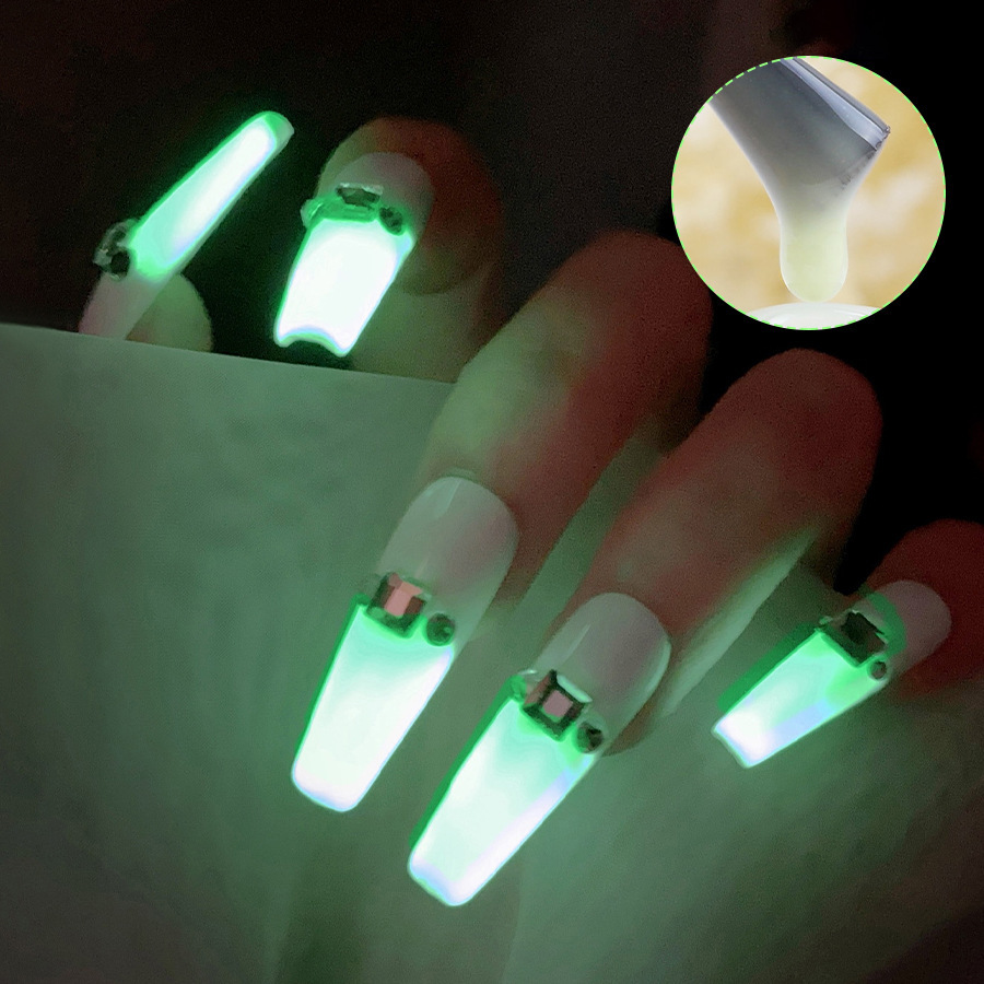 Esmalte de Uñas Gel Fluorescente Nocturno Esmerilado Secado Refuerzo para Fiestas