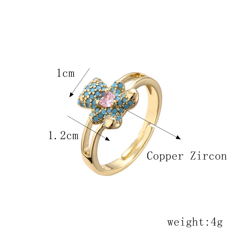 Lady Bear Copper Zircon Rings 1 Piece