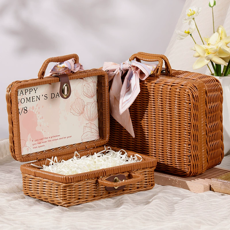 Подарочная коробка для компаньона, подарочная коробка высокого класса на день рождения, креативная упаковка подарочной коробки, пустая коробка, ритуальное чувство, женский день, плетение из ротанга