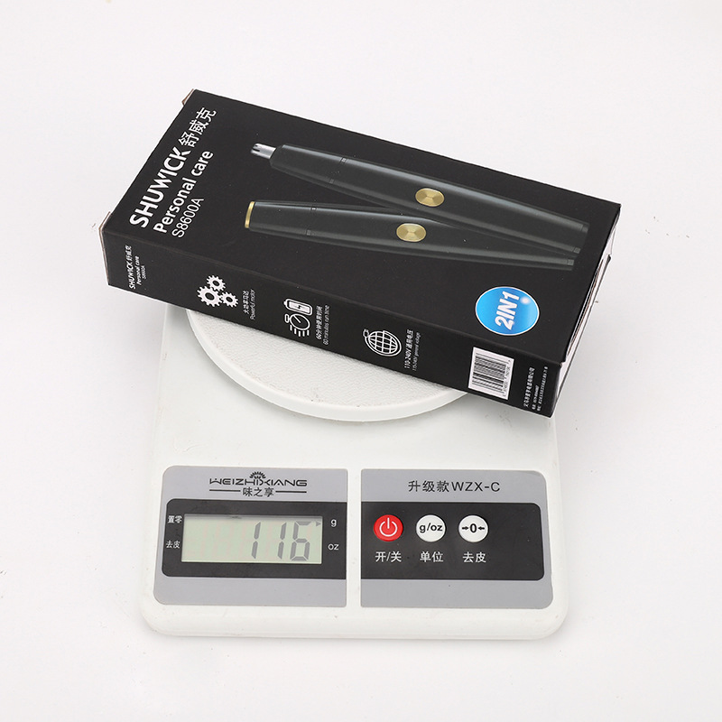 Hombres domésticos 2 en 1 recortador de pelo nasal eléctrico multifuncional afeitador doméstico mini cuchillo de pelo nasal cuando se carga