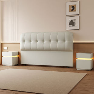 Soft Bag Bedside Single Purchase 2025 New Solid Wood Simple Modern Floor-Standing Bedroom Backrest Board Accessible Luxury