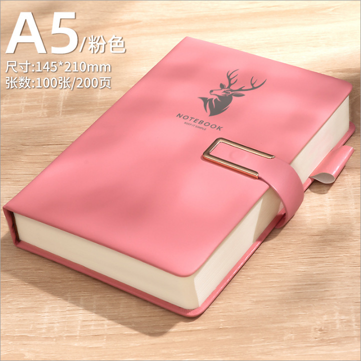 Cuadernos para negocios transfronterizos personalizables con impresión de logotipo, con cierre, apariencia de alta calidad, páginas gruesas, ideales para reuniones de alto nivel.