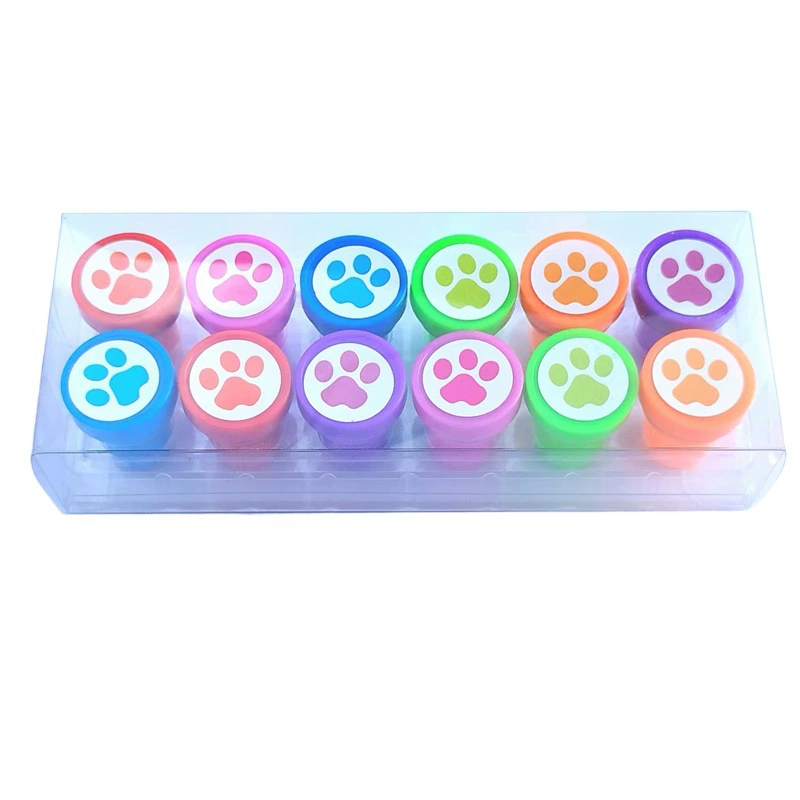 Животных следы детей пластиковые игрушки печать цилиндрические учитель вознаграждение внешней торговли Оптовая печать