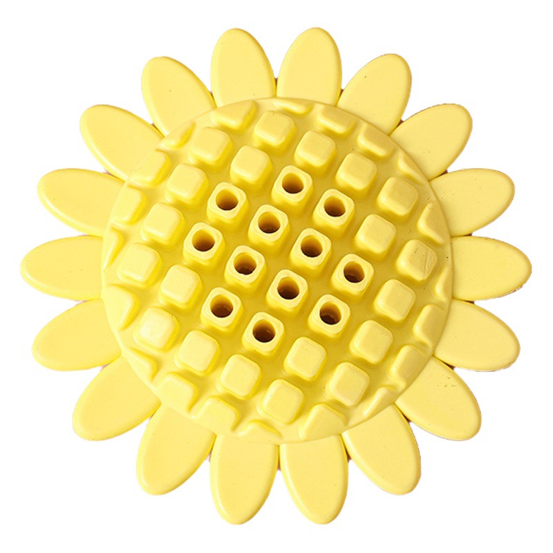 Juguete para mascotas Bola de fuga de comida para perros juguete de goma molar resistente a los mordiscos Limpieza de dientes de girasol pegamento de mordida transfronteriza Amazon