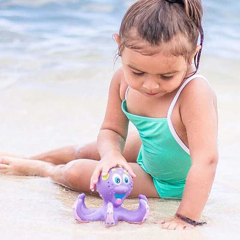 Anillo de lanzamiento de pulpo de interior y al aire libre de verano Anillo pequeño pulpo de baño para niños lanzando juguetes de buceo