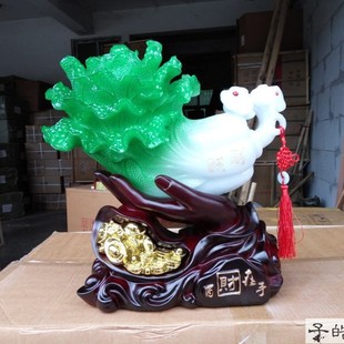 Baicai Hand-held New Imitation Jade Cabbage Resin Crafts Ornaments Opening Gifts Home Decorations Wholesale