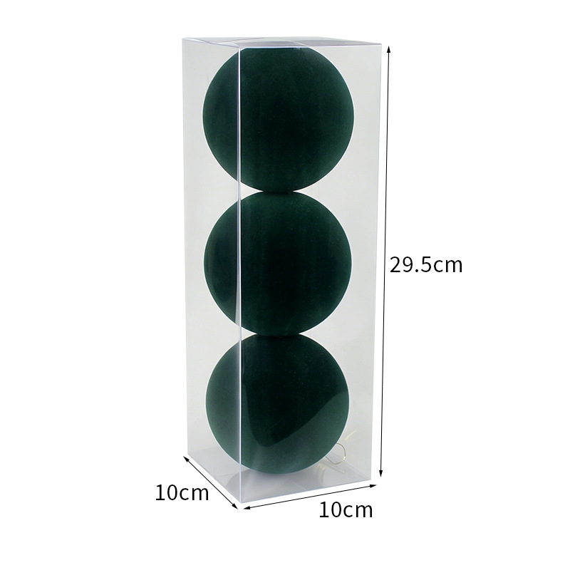 Bolas de Navidad 10CM / 3pcs Bolas de Navidad flotadas Bolas de plástico Colgante de Navidad atmósfera de vacaciones
