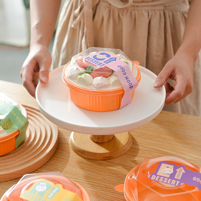 新款PET慕斯西点盒蛋糕甜品烘培透明吸塑包装盒