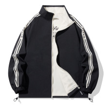 两面穿立领外套男士春秋季2025新款飞行员夹克男装休闲情侣装衣服