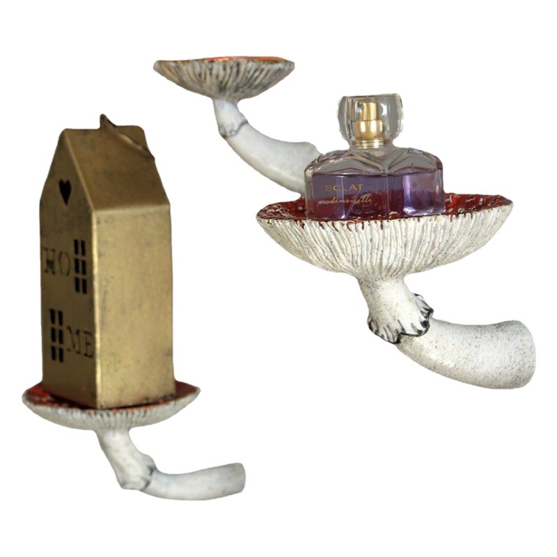 Cross-border Independent Station Resin Hanging Ornaments Interior Decorations Sundries Storage Decoration Wall Hanging Decoration Mushroom Head