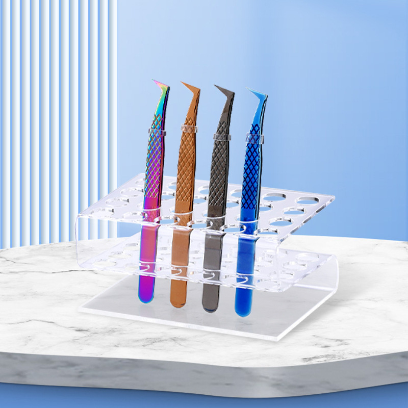 美まつげ店道具整理展示棚まつげピンセット収納棚アクリル接ぎ木まつげピンセット透明棚|undefined