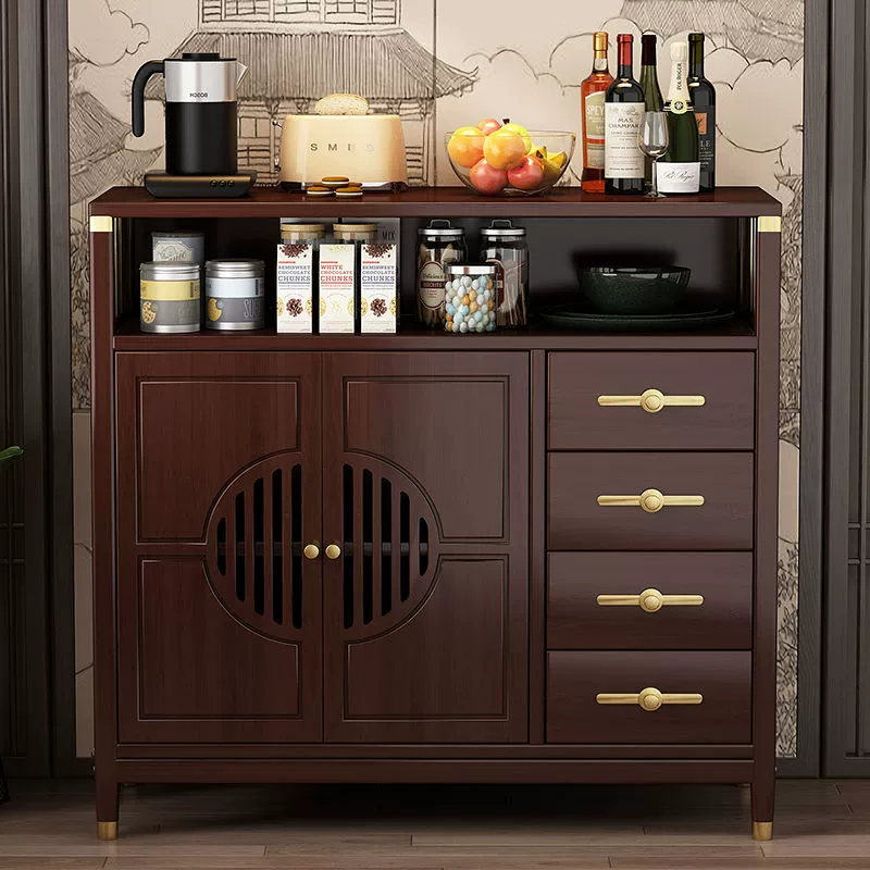 Буфет, бытовой чайный шкаф, шкаф для хранения в гостиной, бамбуковый шкаф для хранения, настенный новый ретро чайный боковой шкаф