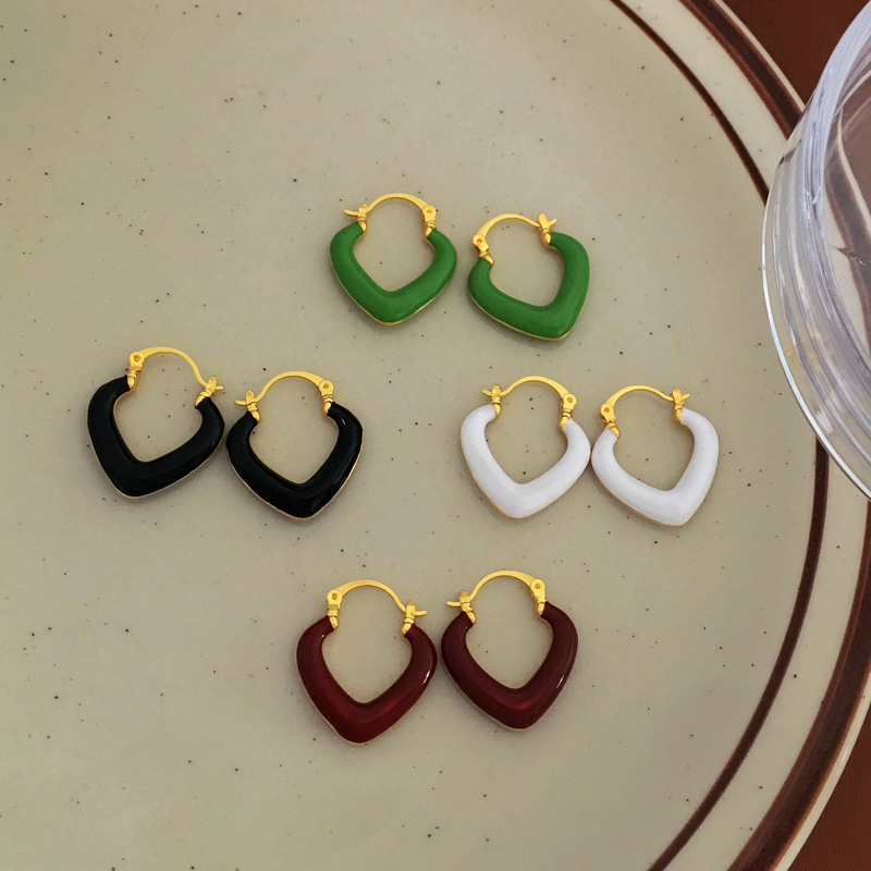 Simple Style Geometric Copper Earrings Enamel Copper Earrings display picture 2