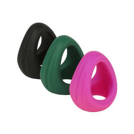 男用水滴环双环锁精环延时环硅胶材质男用阳具龟头外贸爆款