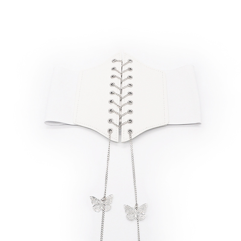 Cadena de explosión de la Corte de las mujeres viento cuerpo en forma de correa ancha cintura delgada ultra-ancho cinturón elástico femenino ventas directas de la fábrica