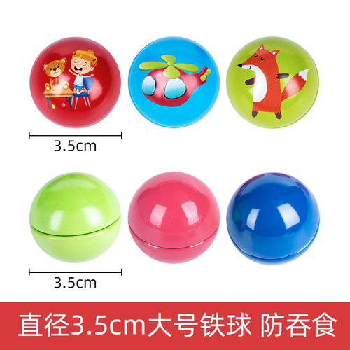 Magnetic rod building blocks hollow iron ball children's building toy accessories ball round direct 35 cm factory direct sale