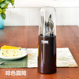 时尚简约立式筷子筒 家用厨房餐具收纳盒 多用途带盖防尘筷子笼