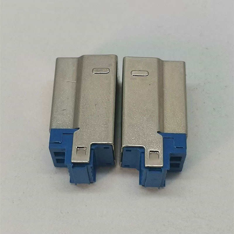 USB连接器双面焊线一体式3.0BM打印机接口3.0USB-B型焊线公头B公