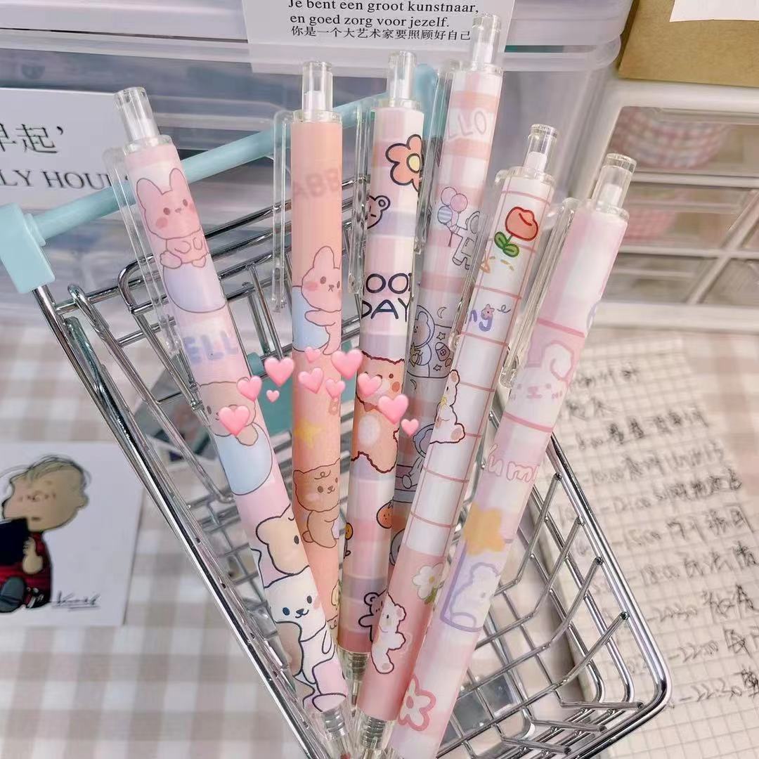 Cartoon click dot dispensing creative handmade high-value pen-type dispensing pen hand account quick-drying dot dispensing pen wholesale