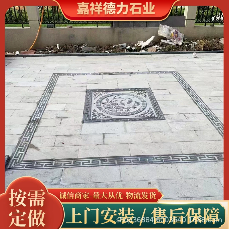 Поверхность лапши личи внутренний двор ступенчатая каменная плита из голубого камня